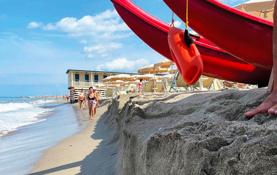 Spiagge sempre più erose